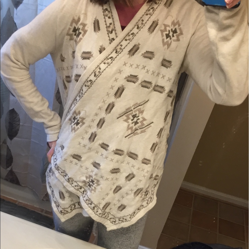 Lucky Brand embroidered cardigan